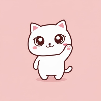 親密度レベル 1 の猫 — 控えめな表情